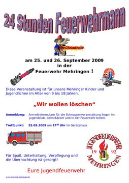 24 Stunden Feuerwehrmann