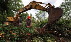 Arbeiten f&uuml;r den Hochwasserschutz
